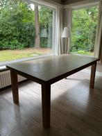 Eettafel massief grenenhout, Ophalen, Gebruikt, 50 tot 100 cm, Vijf personen of meer