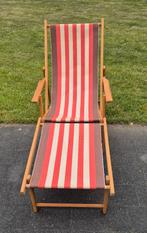 Retro/Vintage strandstoel afneembare voetsteun, Ophalen, Zo goed als nieuw
