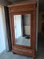 Antieke houten kast met spiegel en leggers, Antiek en Kunst, Antiek | Meubels | Kasten, Ophalen