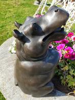 Hippopotame assis en bronze pouvant faire jet d'eau, Enlèvement ou Envoi, Bronze