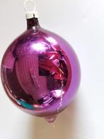 oude glazen paarse kerstbal 9cm - druppelvorm, Diversen, Gebruikt, Ophalen of Verzenden