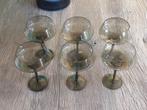 Vintage set van 6 cocktailglazen fume glas, Ophalen of Verzenden