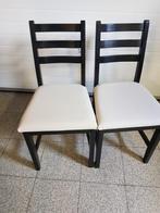 Duo zwarte stoelen, Huis en Inrichting, Stoelen, Twee, Zo goed als nieuw, Ophalen