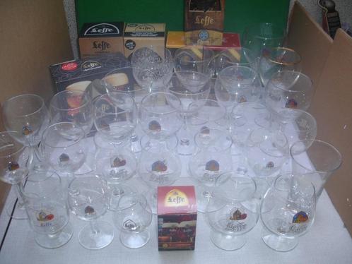 Bierglazen Leffe, 40 verschillende aan € 1,50 - 2,00 en 2,50, Verzamelen, Biermerken, Zo goed als nieuw, Glas of Glazen, Leffe