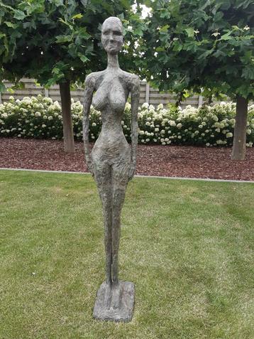 Zeer dik gegoten kunst beeld naar Giacometti, ruwe brons ! beschikbaar voor biedingen