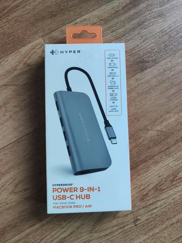 Hyperdrive 9 in 1 USB C hub - NIEUW ONGEOPEND