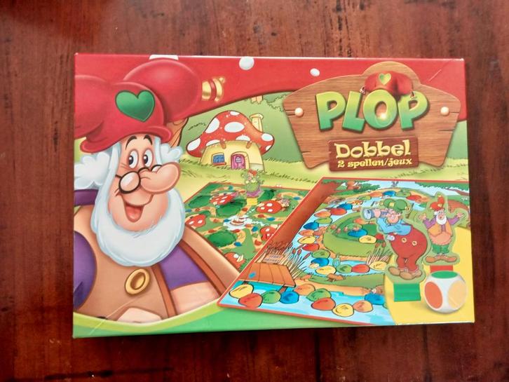 Plop Dobbel 2 spellen, Hobby en Vrije tijd, Gezelschapsspellen | Bordspellen, Gebruikt, Een of twee spelers, Drie of vier spelers
