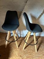 Barkrukken grijs (2 stuks), Huis en Inrichting, Barkrukken, 60 tot 90 cm, Zo goed als nieuw, 2 krukken, Ophalen