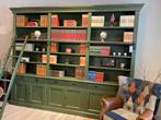 Klassiek Engels Boekenkast XL kast groen 300 cm chesterfield, Huis en Inrichting, Kasten | Boekenkasten, Ophalen of Verzenden