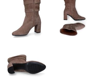 Bottes longues en daim