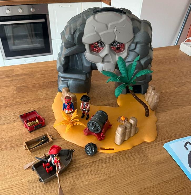 Piratenschateiland — Playmobil Pirates 4443 + 5804, Kinderen en Baby's, Speelgoed | Playmobil, Gebruikt, Complete set, Ophalen of Verzenden