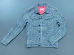 Jas / Jeans vest leopard zwart/crème WE 158-164 NIEUW, WE, Meisje, Nieuw, Ophalen of Verzenden