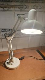BUREAULAMP MET GEARTICULEERDE ARMEN EN HOOFD IJZER VINTAGE, Ophalen of Verzenden, Zo goed als nieuw