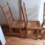 6 chaises de salle à manger entièrement en chêne avec sièges, Maison & Meubles, Chaises, Brun, Bois, Enlèvement, Cinq, Six Chaises ou plus