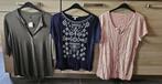 Lot de 3 blouses taille L Tom Tailor Hema, Ophalen of Verzenden, Zo goed als nieuw, Maat 42/44 (L), Blauw