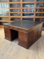 Groot antiek mahonie partnerdesk, Antiek en Kunst, Ophalen of Verzenden