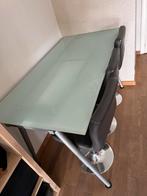 Glazen bureau, Ophalen, In hoogte verstelbaar, Gebruikt, Bureau