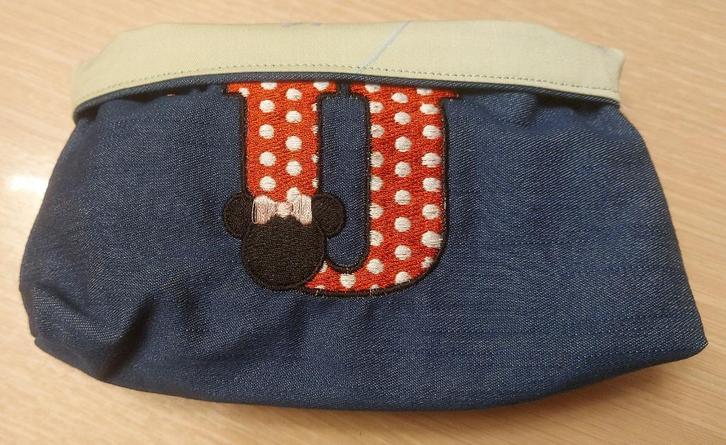 Pochette vide-poches en jeans avec la lettre U et Minnie., Bijoux, Sacs & Beauté, Trousses de toilette, Neuf, Garçon ou Fille