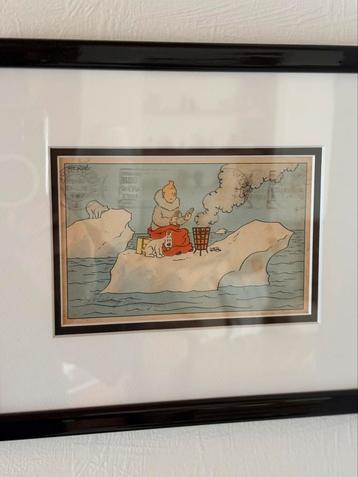 CP TINTIN IGLOO RARE oblitérée encadrée, Enlèvement