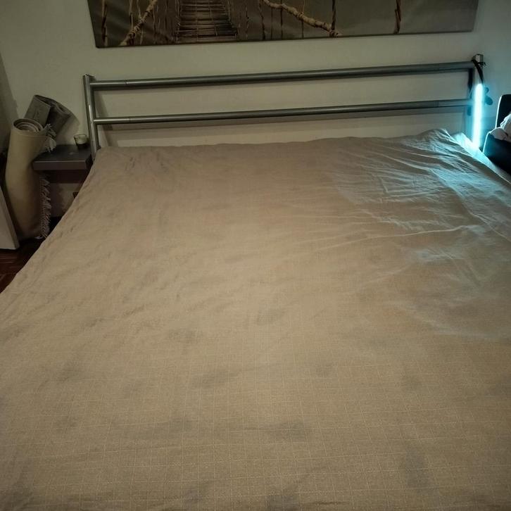 Twee persoonsbed, Maison & Meubles, Chambre à coucher | Lits, Utilisé, Deux personnes, Autres dimensions, 220 cm, Bois, Beige