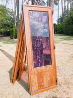 2 houten binnendeuren met glas, Doe-het-zelf en Bouw, Ophalen, Gebruikt, Minder dan 80 cm, Binnendeur