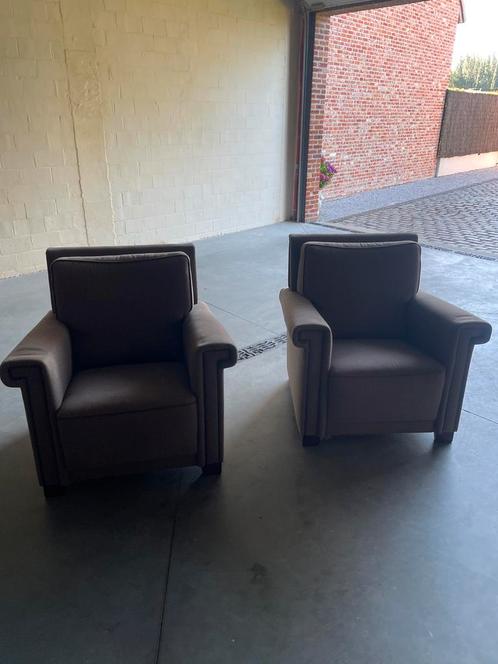 2 Comfortabele vintage clubzetels – in goede staat, Antiek en Kunst, Antiek | Meubels | Stoelen en Sofa's, Ophalen