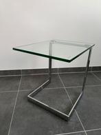 Glazen bijzettafel, Huis en Inrichting, Tafels | Bijzettafels, Ophalen, Zo goed als nieuw