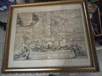 Kaart uit 1696 van slag van woutergem, Antiek en Kunst, Kunst | Tekeningen en Fotografie, Ophalen of Verzenden