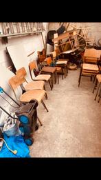 Vintage houten schoolstoelen en stapelstoelen prima staat, Enlèvement ou Envoi
