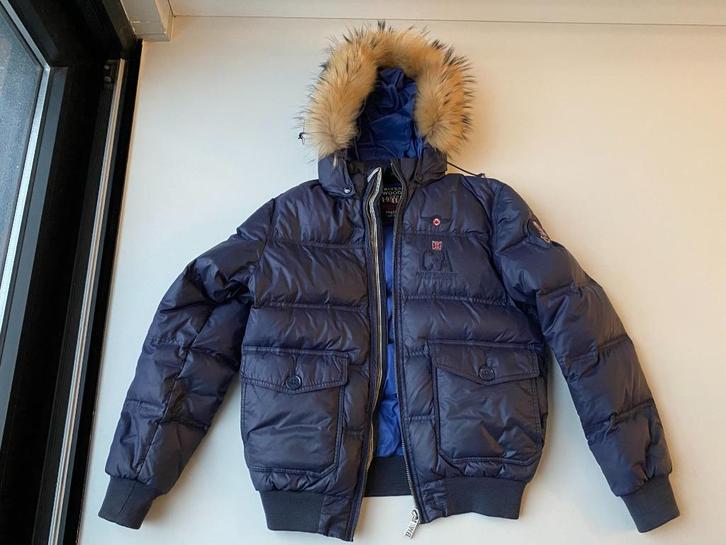 river woods s jas, Kleding | Dames, Jassen | Winter, Zo goed als nieuw, Maat 36 (S), Blauw, Ophalen of Verzenden