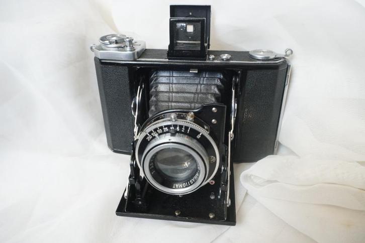 Zeiss Ikon Novar Anastigmat à balg 7,5 cm 3,5, Audio, Tv en Foto, Fotocamera's Analoog, Gebruikt, Compact, Ophalen of Verzenden