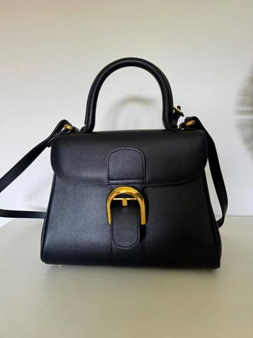 Sac Delvaux Le Brillant bleu marine fonce petit modele, Enlèvement, Comme neuf, Bleu