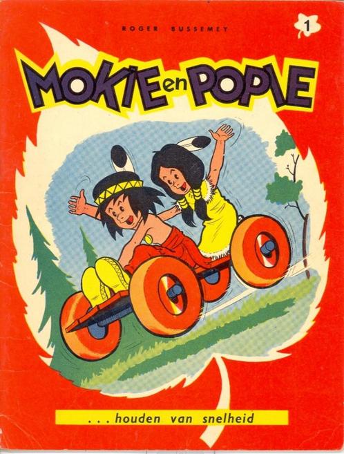 Verzameling strips Mokie en Popie., Boeken, Stripverhalen, Gelezen, Meerdere stripboeken, Ophalen of Verzenden