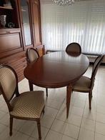 eetkamertafel en 6 stoelen, in kerselaar, Huis en Inrichting, Tafels | Eettafels, Ophalen, Klassiek, 50 tot 100 cm, Zo goed als nieuw