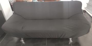 canapé 3 places avec housse de recouvrement noir, Tissus, 150 à 200 cm, Enlèvement, Utilisé