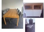 Pakket eetkamer - Ikea - 3 jaar oud, Huis en Inrichting, Ophalen, Zo goed als nieuw, 4 tot 6 stoelen