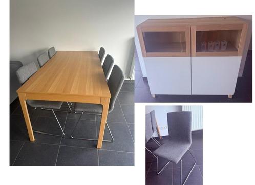 Pakket eetkamer - Ikea - 3 jaar oud, Huis en Inrichting, Complete eetkamers, Zo goed als nieuw, 4 tot 6 stoelen, Ophalen