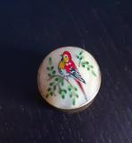 Ancien pilulier Decor oiseau, Verzamelen, Blikken, Ophalen, Gebruikt