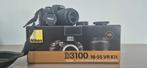 Nikon D3100 + AF-S DX NIKKOR 18-55mm + draagtas, Ophalen, Spiegelreflex, Nikon, Minder dan 4 keer