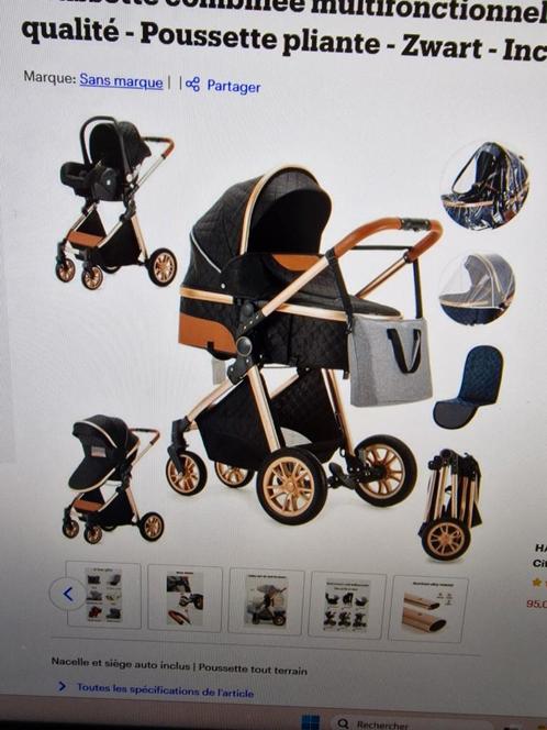Poussette 3 en 1 Edmondo, Kinderen en Baby's, Kinderwagens en Combinaties, Zo goed als nieuw, Kinderwagen, Ophalen of Verzenden
