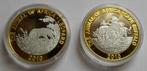Noord Korea 20 Won - Leopard en Cape Buffelo.Proof!, Verzenden, Overige materialen