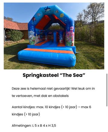 Springkasteel - the sea TE KOOP, Hobby & Loisirs créatifs, Articles de fête, Enlèvement, Comme neuf