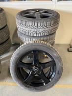Borbet F zwart glans. 5x108 ET40 naaf 66.6 (65.1), Ophalen, Velg(en), 17 inch, Winterbanden