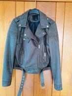 Blouson en cuir nubuck kaki Taille 42, Enlèvement ou Envoi, Comme neuf, Brun