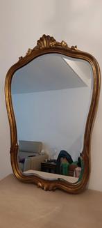 Deknudt afgeschuinde gouden spiegel in Renaissance Rocaille-, Ophalen of Verzenden