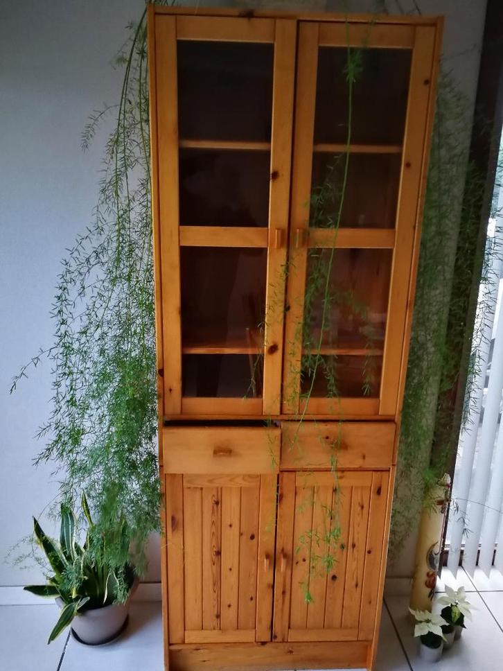 4 stapelbare grenen kastjes, Maison & Meubles, Armoires | Vitrines, Utilisé, Avec tiroir(s), Avec porte(s), Avec tablette(s), Pin