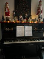 Antieke buffetpiano Justin Van Hytte (Gent), Muziek en Instrumenten, Piano's, Ophalen, Gebruikt, Zwart, Piano