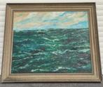 Huile sur toile la mer signe g mahieu, Antiek en Kunst, Ophalen of Verzenden