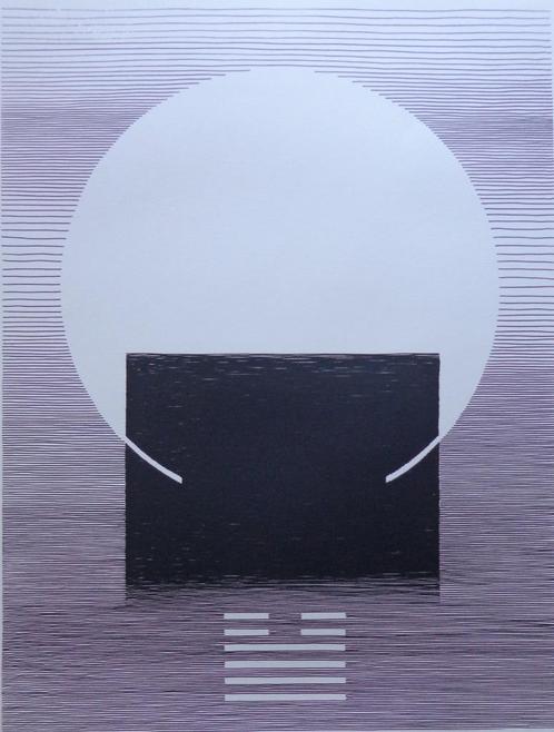 MICHEL SEUPHOR / HEXAGRAMMES YI-KING / ZW-W LITHO / 75x55cm, Antiek en Kunst, Kunst | Litho's en Zeefdrukken, Ophalen of Verzenden
