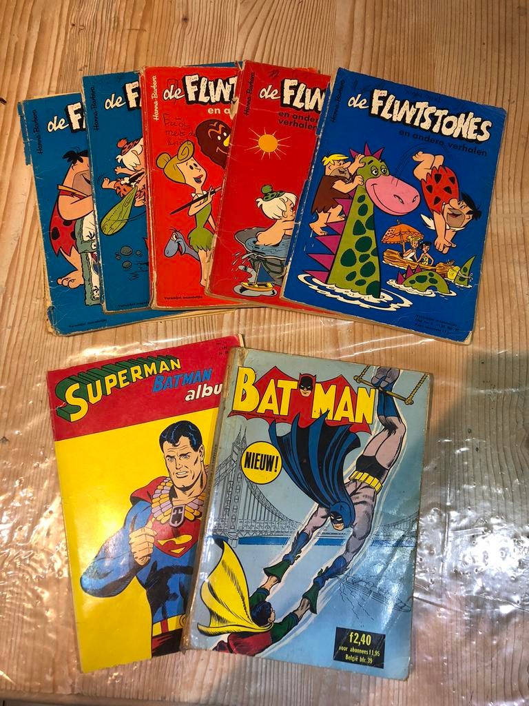 Batman Superman Flintstones strips, Ophalen of Verzenden, Gelezen